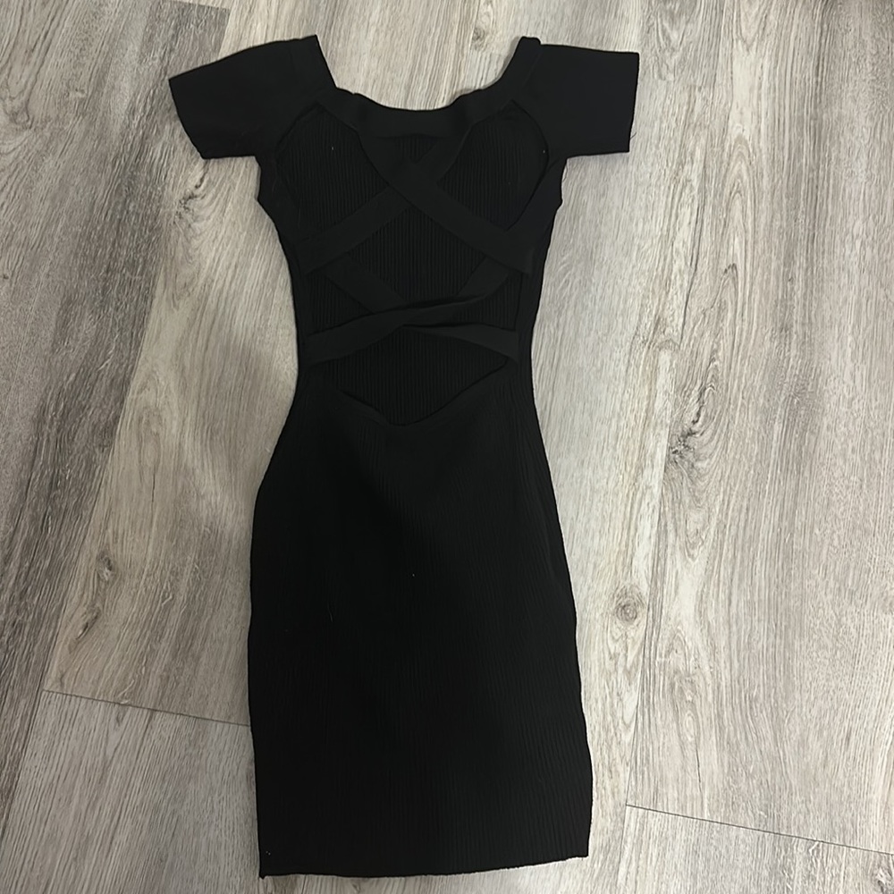 WORN 1x Windsor ribbed cut out back mini dress🖤